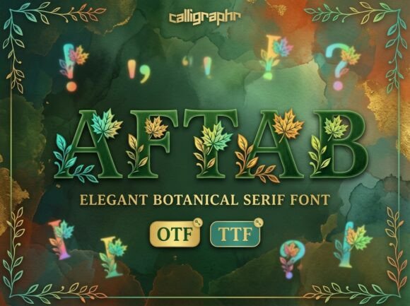 Aftab Font: Autumn Serif Typography for Digital Campaigns