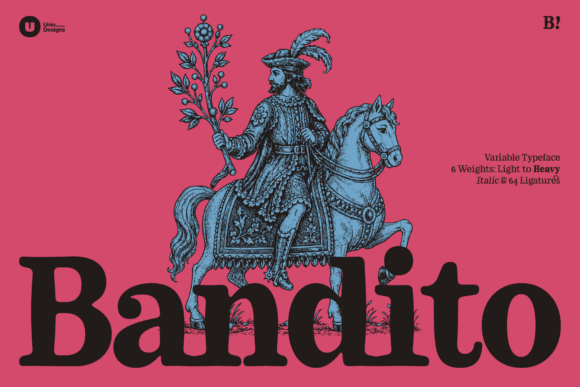 Bandito Font: Bold Serif Branding for Small Business