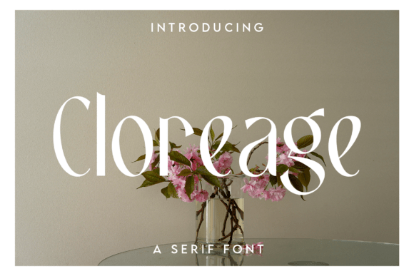 Cloreage: A Minimalist Serif Font for Beauty Marketing