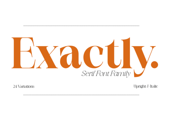 Exactly Font: Bold Serif Typography for Web Design