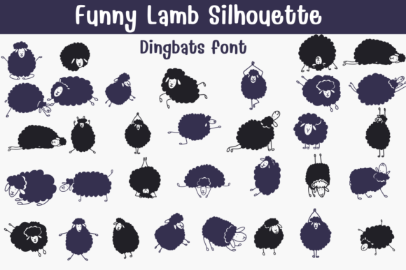 Funny Lamb Silhouette Font: A Playful Typeface for Brand Visuals