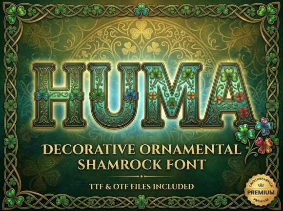 Huma Font: Celtic Decorative Type for Crafters