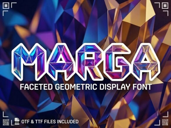 Marga Font: A Decorative Display Typeface for Makers