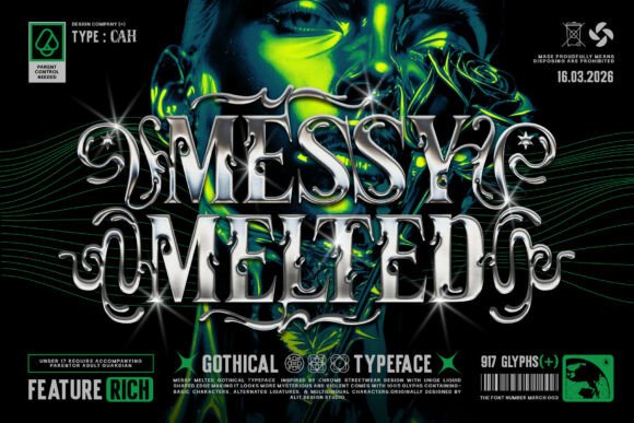 Messy Melted: A Bold Serif Font for Street-Luxe Branding