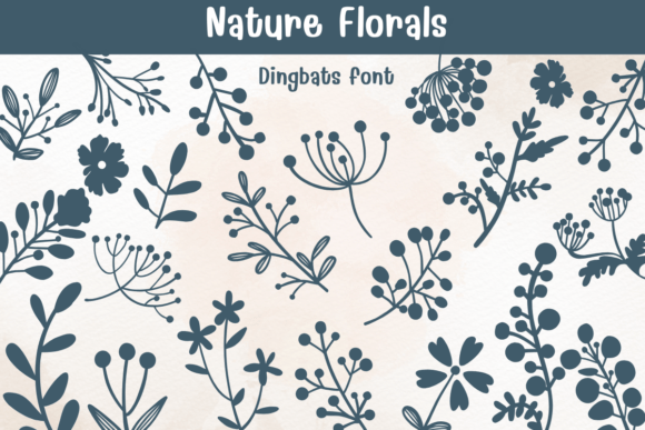 Nature Florals Font for Botanical Crafts and Labels