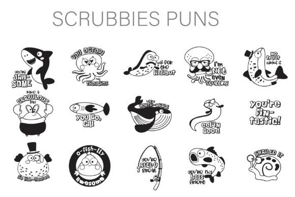 Scrubbies Puns Dingbats Font for Playful Web Design