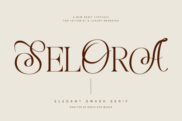 Selora: An Elegant Swash Serif Typeface for Luxury Branding