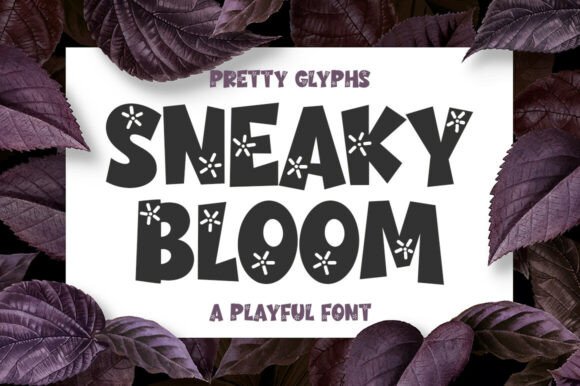 Sneaky Bloom Font: Whimsical Floral Type for Makers