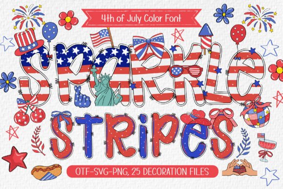 Sparkle Stripes Font for Festive Editorial Design