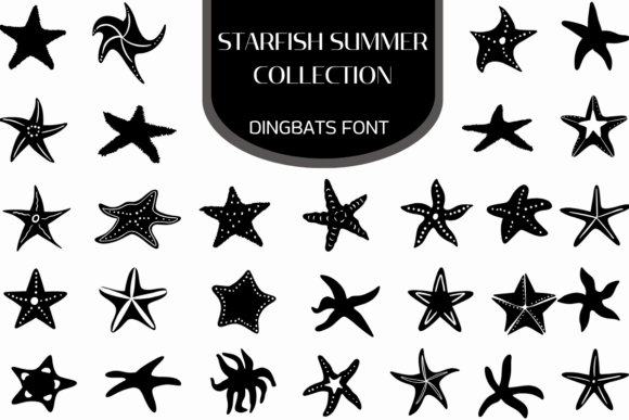 Starfish Summer Collection Font for Coastal Crafts