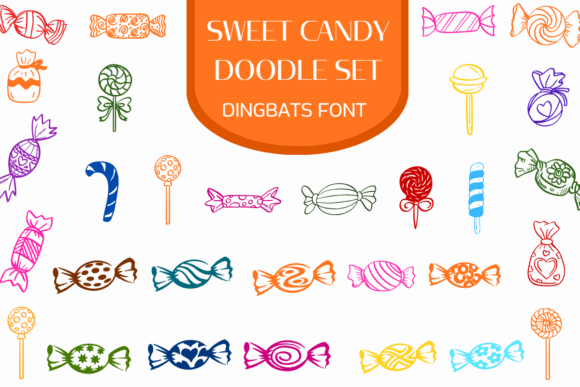 Sweet Candy Doodle Set Font Review for Playful Branding
