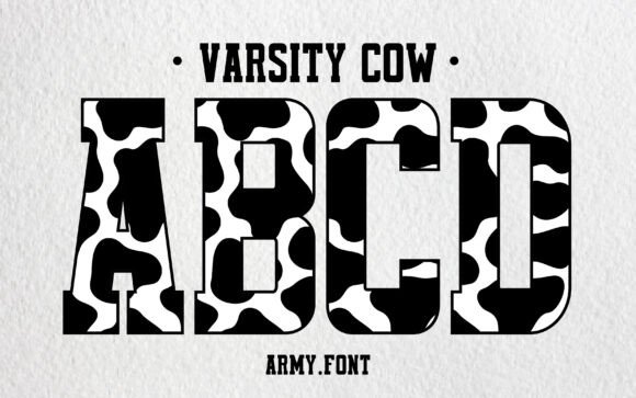 Varsity Cow: A Whimsical Color Font for Editorial Charm