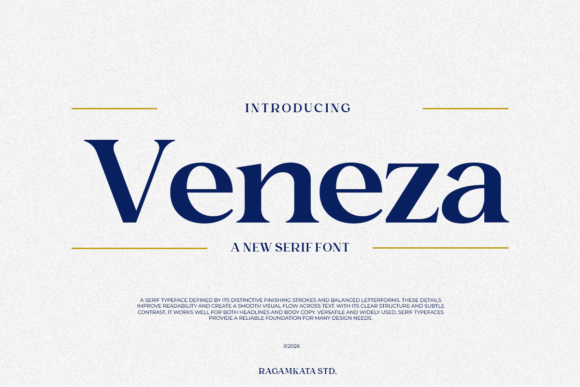 Veneza Font: Modern Serif for Handmade Labels