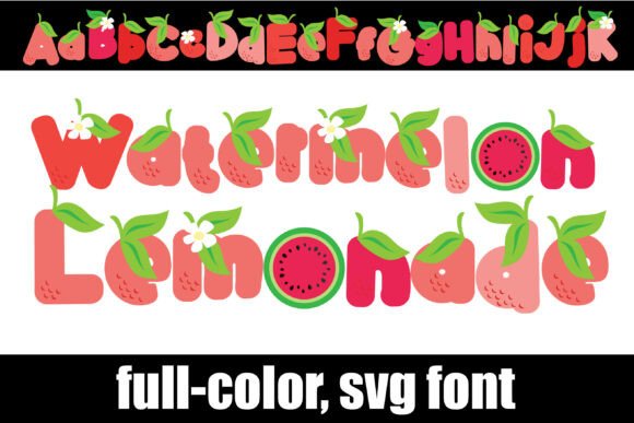 Watermelon Lemonade Font for Summer Web Design